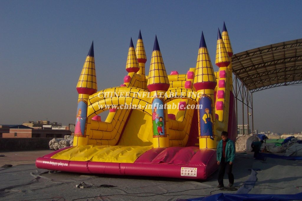 T8-279 Princess Inflatable Slides Castle Giant Slide