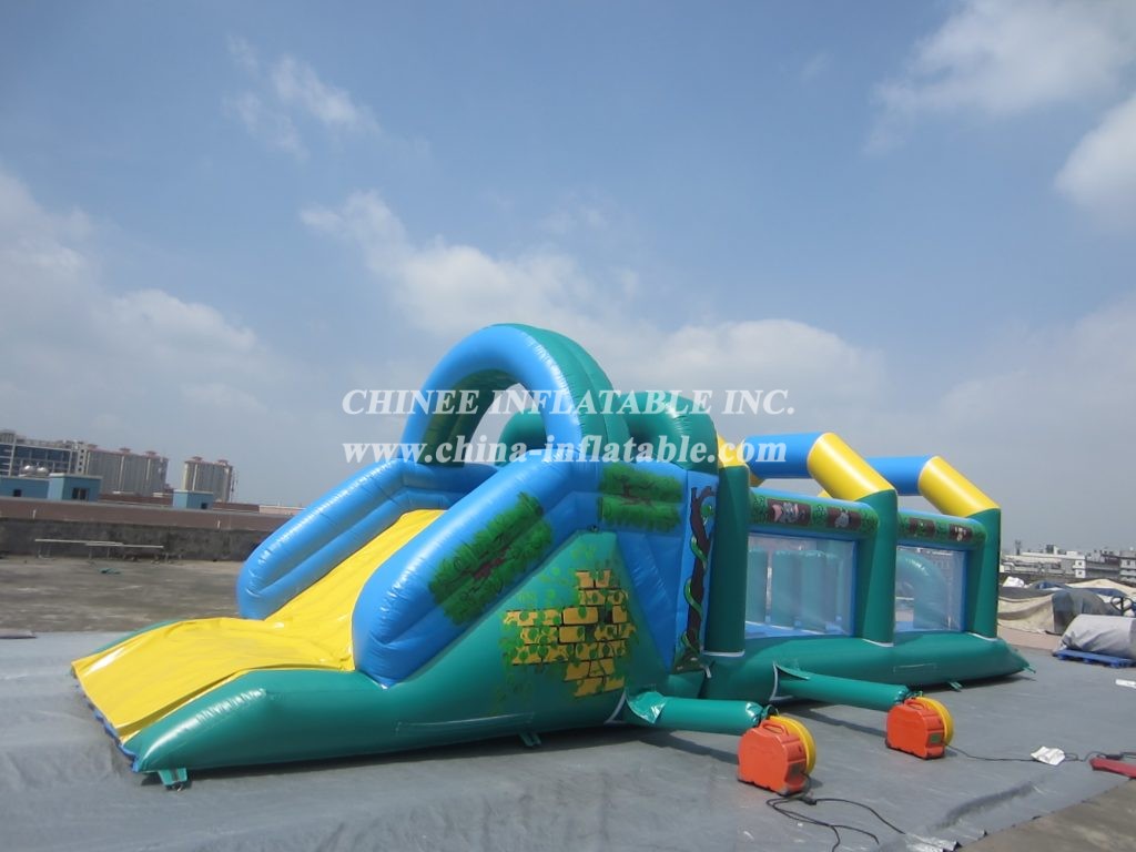 T7-303 Jungle Theme Monkey Inflatable Obstacles Courses