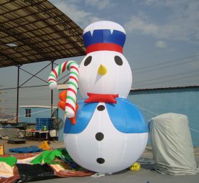 C1-167 Bonhomme de neige gonflable de Noël avec canne de bonbon