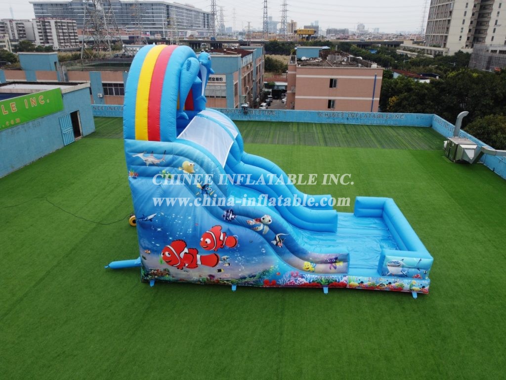 T8-1403 Clownfish Theme Inflatable Slide