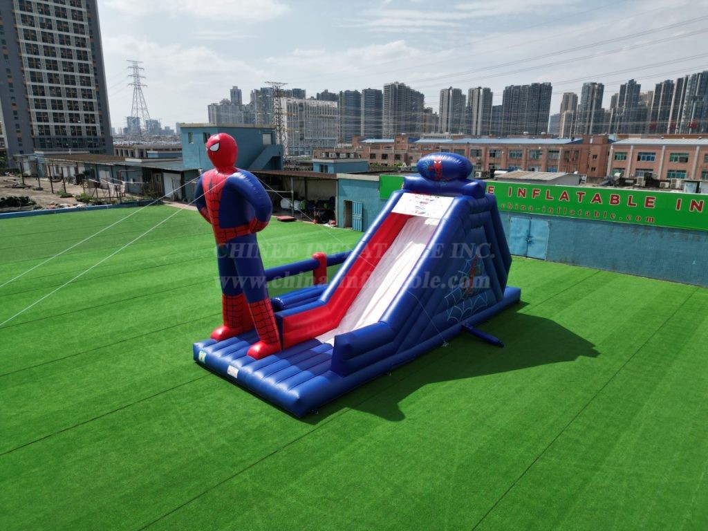 T8-1024 Spider-Man Superhero Inflatable Slide