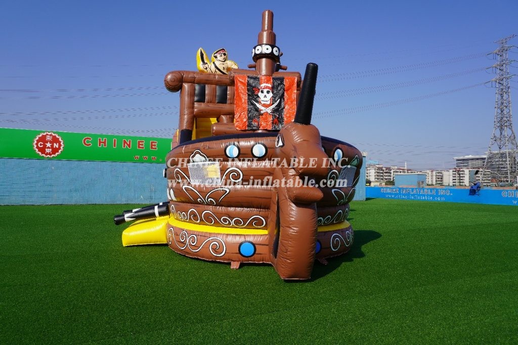 T8-1351 Pirate Ship Theme Inflatale Slide