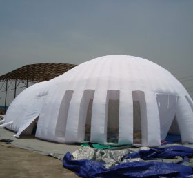 Tent1-410 Tente gonflable géante blanche