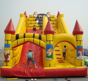 T8-695 Toboggan gonflable Château pour enfants