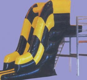 T10-110 Toboggan gonflable jaune et noir