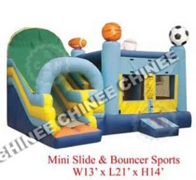 T5-137 Sport style gonflable château trampoline combiné toboggan