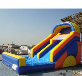 T8-1156 Toboggan commercial avec piscine pour enfants Toboggan gonflable