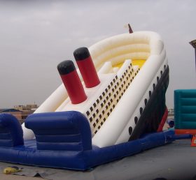 T8-1254 Toboggan sec gonflable Titanic