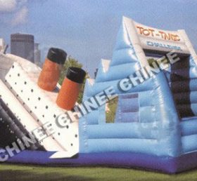 T8-137 Titanic gonflable Toboggan sec Trampoline Combinaison Jeu