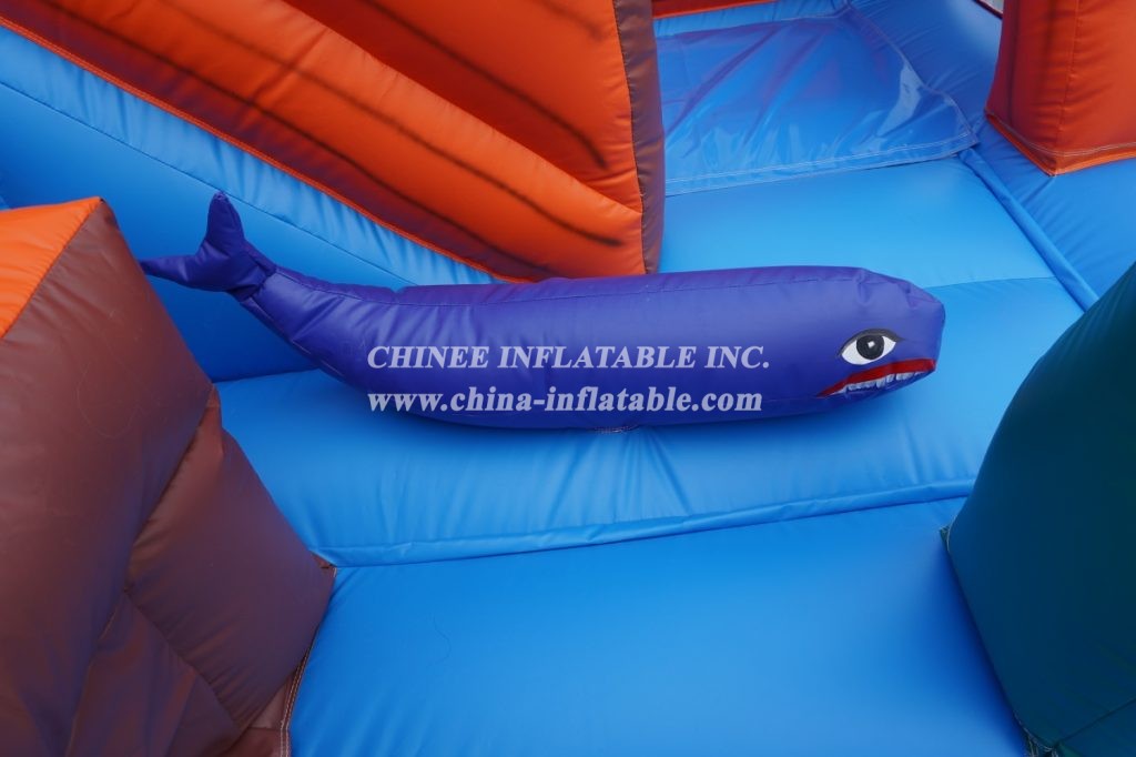 T8-1398 Inflatable Pirate Ship Castle Captain Slide