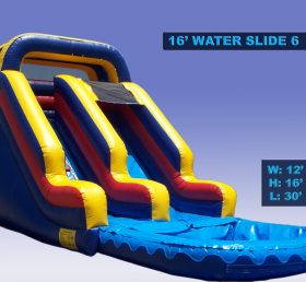 T8-408 Toboggan gonflable géant avec piscine