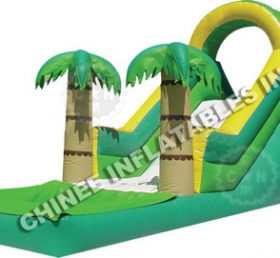 T8-446 Slide gonflable sur le thème de la jungle