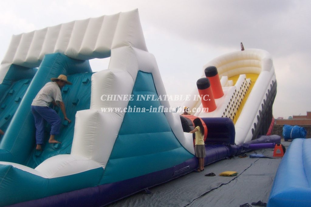 T8-955 Pirate Ship Giant Inflatable Slide For Kids