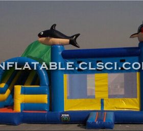 T2-2897 Trampoline gonflable Shark