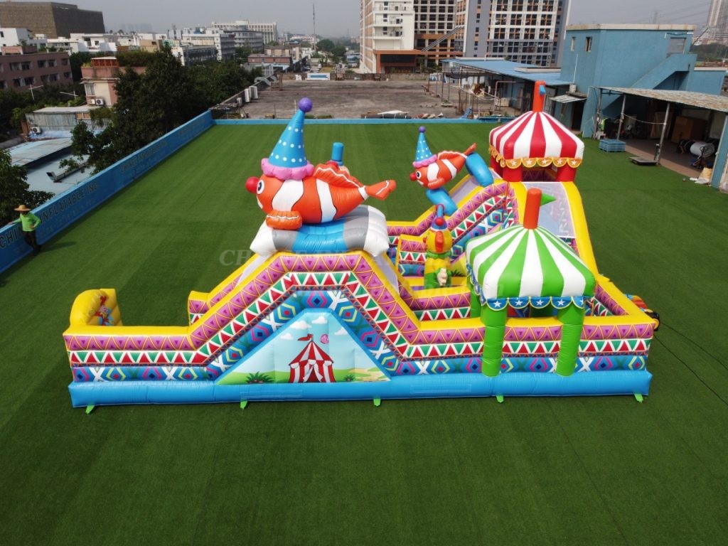 T6-438 Circus Themed Castle Large Clown Slide