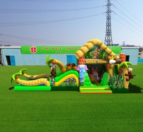 T6-445 Jeu de parc d'attractions gonflable géant pour enfants sur le thème de la