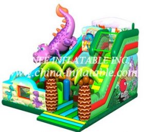 T8-1455 Toboggan gonflable dinosaure