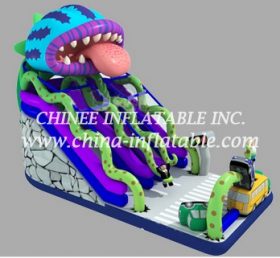 T8-1490 Toboggan sec gonflable Monster