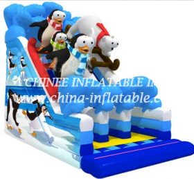 T8-1505 Pingouin gonflable toboggan gonflable pour enfants obstacles gonflable