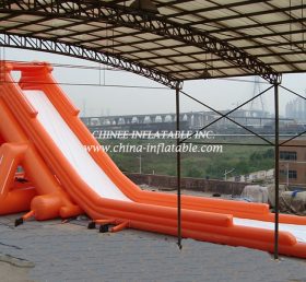 T8-808 Gonflable toboggan orange toboggan