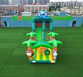 T8-1495B Toboggan gonflable Jump Jungle