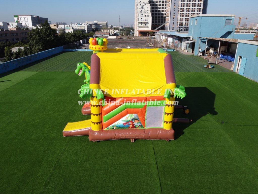 T2-3421 Dino Park Bounce House Slide Dinosaur Combo Jumping Castle