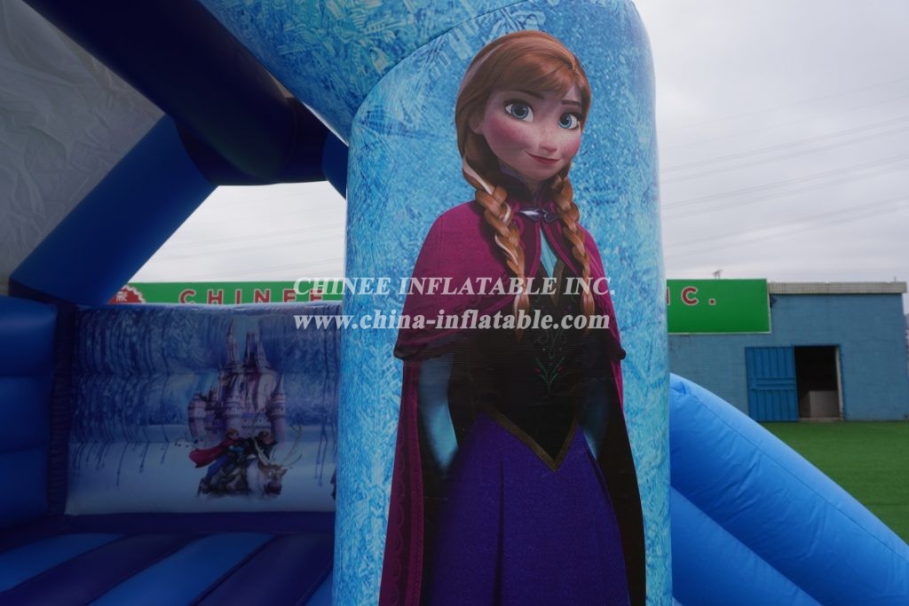 T2-3488 Disney Frozen Inflatable Frozen Combo Elsa Anna Bounce House