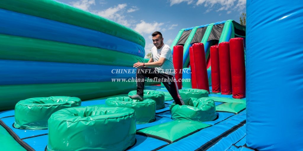 GF2-051 Inflatable Funcity Jumping Bouncy Obstacle Inflatable Outdoor Playground