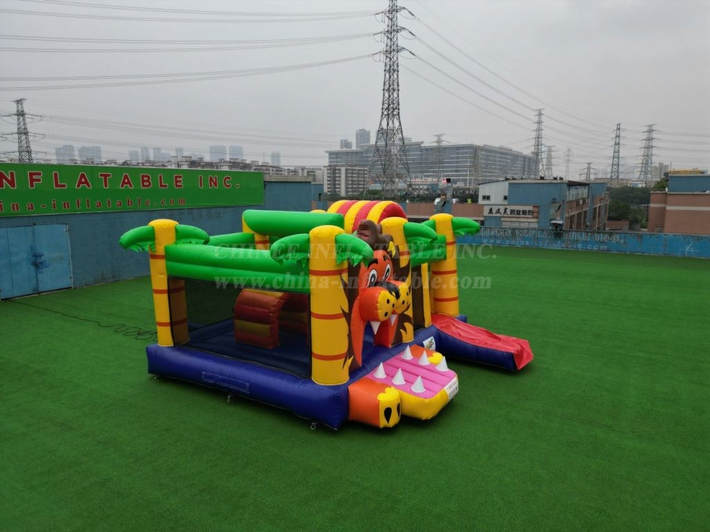 T2-3480 Lion Theme Bouncy Castle With Slide