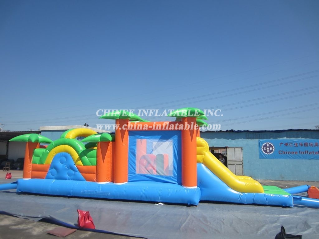 T7-1245 Jungle Theme Inflatable Obstacle Course