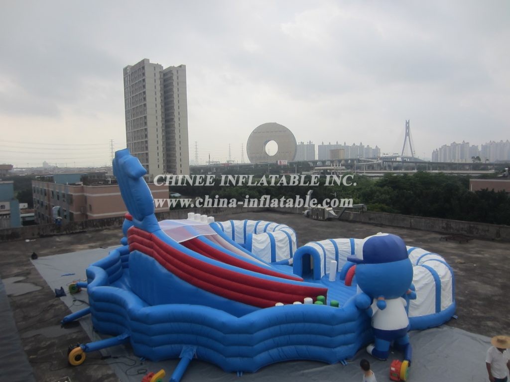 T7-512 White Inflatable Obstacles Courses