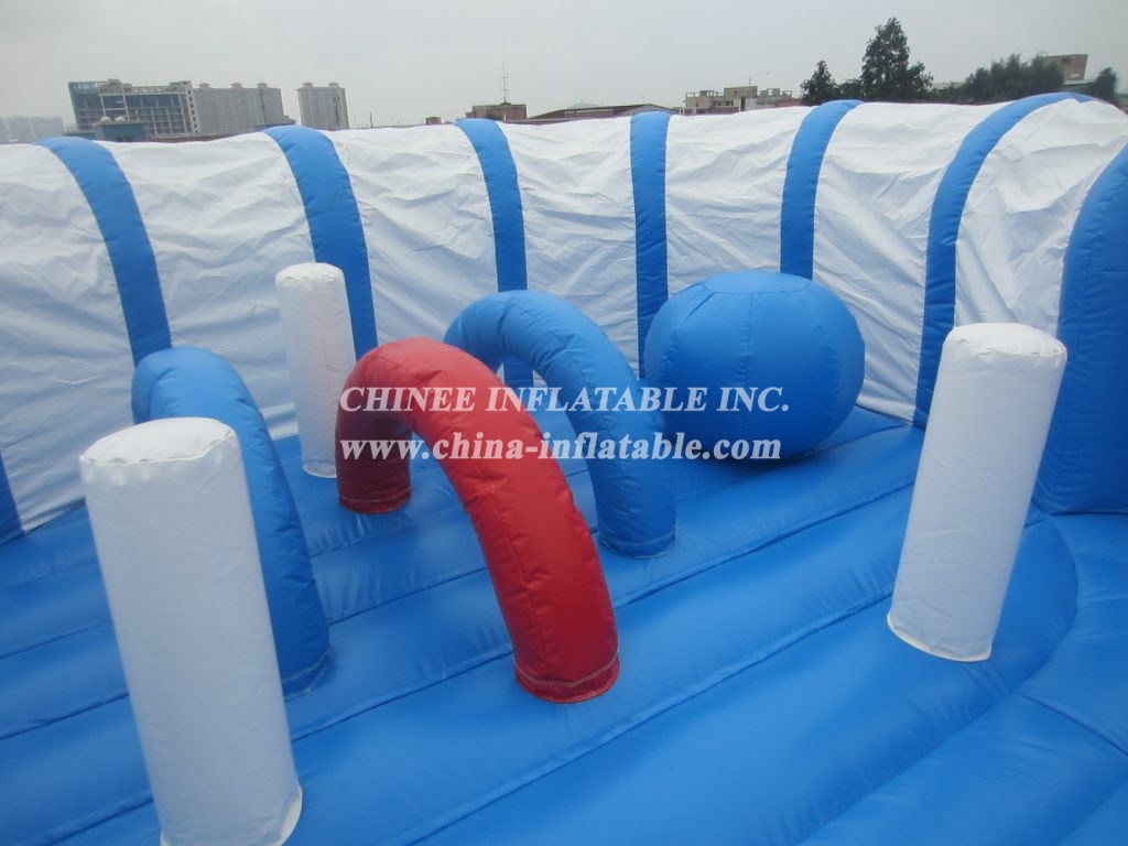 T7-512 White Inflatable Obstacles Courses