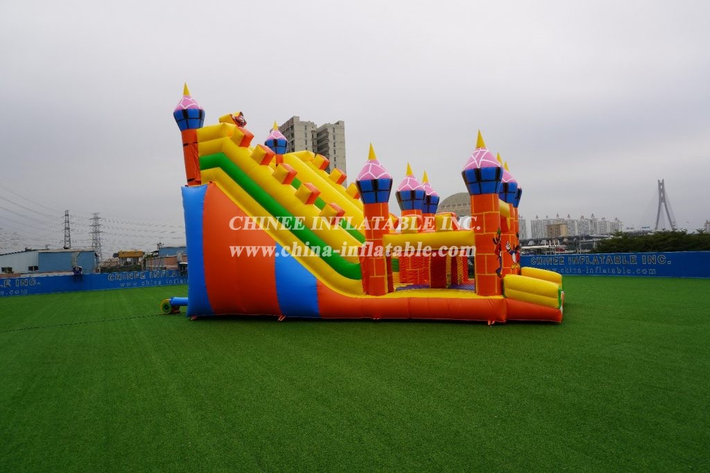 T8-1358 Disney Large Slide Inflatable Disney-Themed Slide Mickey And Minnie Mouse Giant Slide