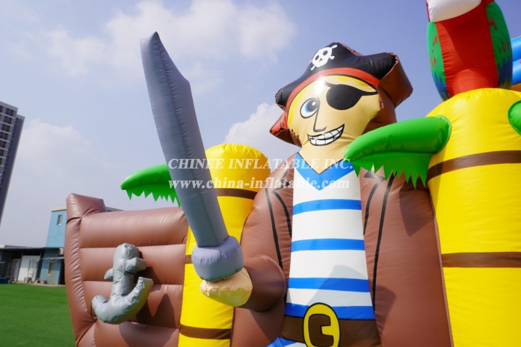 T2-3504 New Design Commercial Inflatable Bouncer Combo Pirate Theme