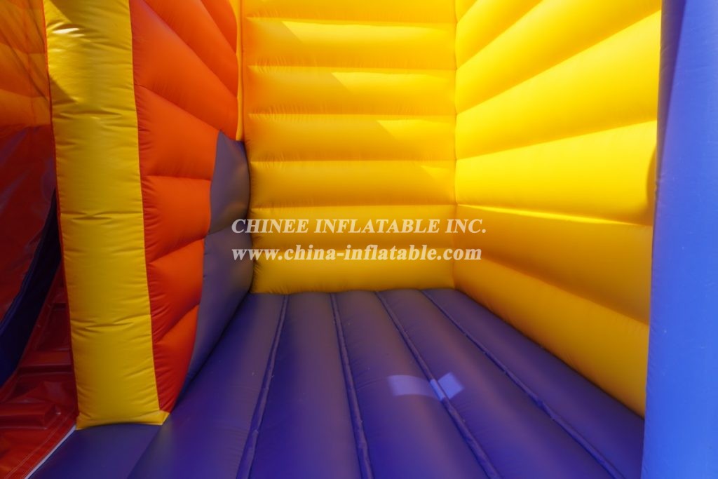 T2-3506 Colorful Inflatable Bouncy House With Slides