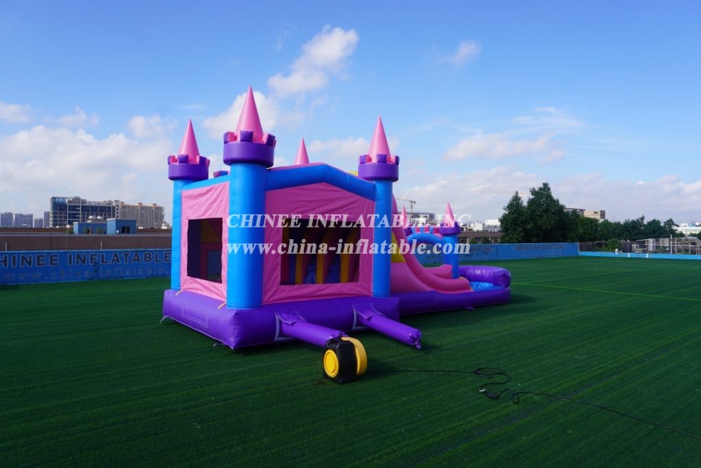 T8-3344 Bouncy Castle Combo Double Lane Water Slide Outdoor Party Event Jumping Castle For Kids