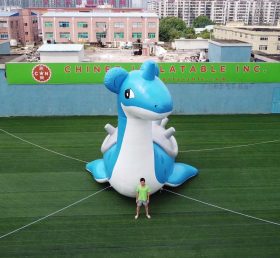 Cartoon2-386 Cartoon gonflable géant 6 mètres de haut Pokémon sur un dragon