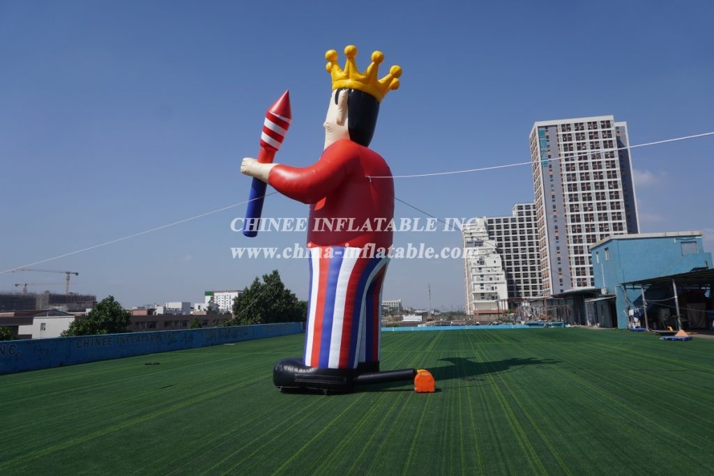 Cartoon2-380 Giant Advertising Inflatable Cartoon King Theme Promotional Character