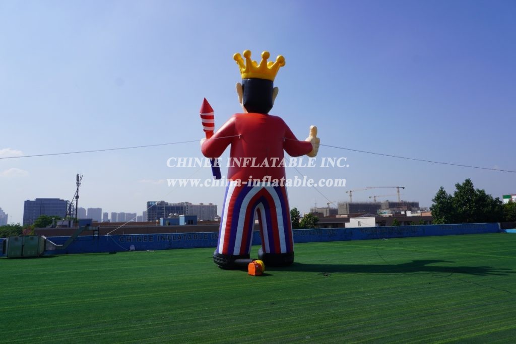 Cartoon2-380 Giant Advertising Inflatable Cartoon King Theme Promotional Character