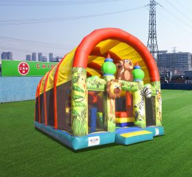 GF2-068 Gonflable jungle thème saut élastique obstacle Funcity