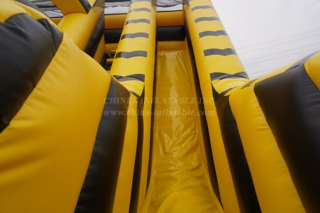 T8-4050 10Ft Platform Black & Yellow Base Jump With Drop Slide