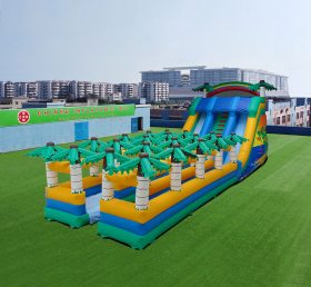 T8-4055 Toboggan tropical avec palmiers