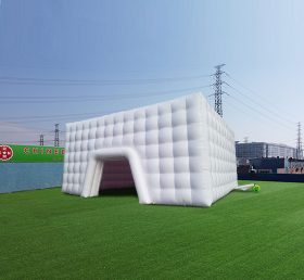 Tent1-4546 Tente cube d'exposition blanche