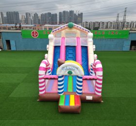 T2-4915 Toboggan gonflable Candy Castle