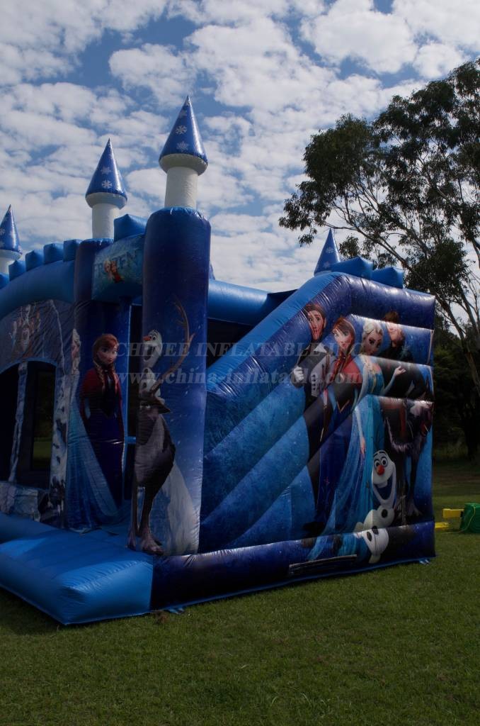 T2-4597 Frozen Jumping Castle And Slide