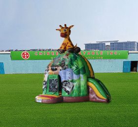 T2-4848 Jungle Girafe Disco gonflable château