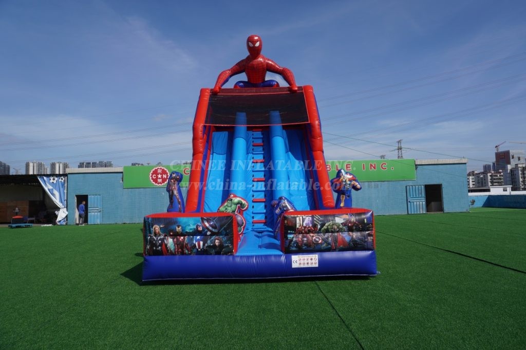 T8-4281 Spider-Man Theme Inflatable Slide