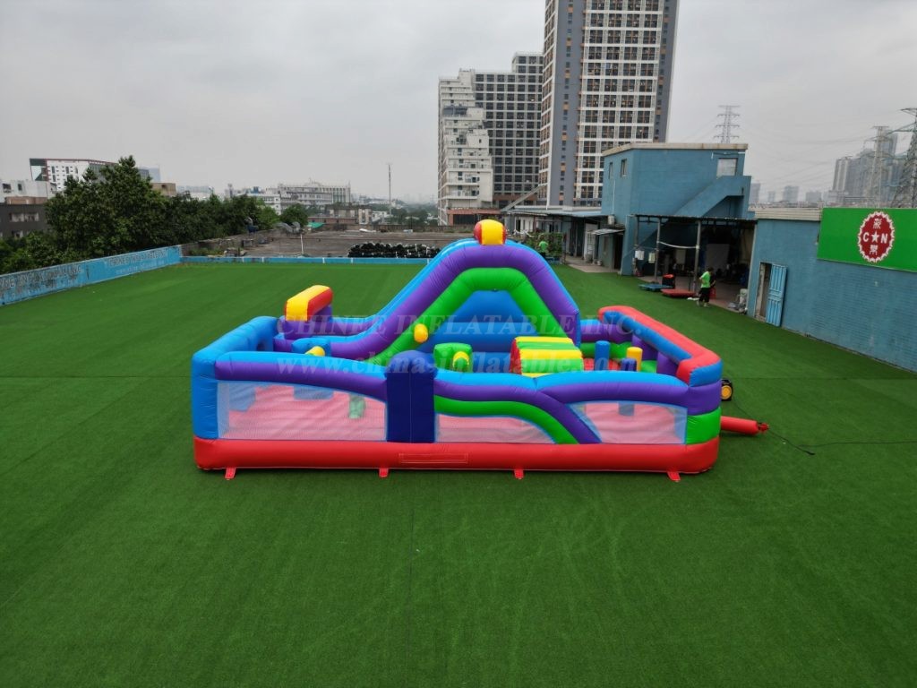 T2-6008 Inflatable Slide With Obstacles