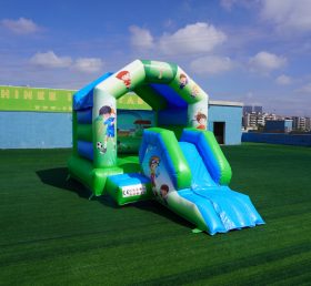 T2-2723K Château gonflable pour enfants sur le thème du football avec toboggan