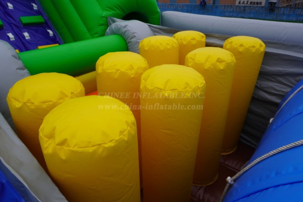 T8-3816 Customized Double Slide Inflatable Slide With Obstacles